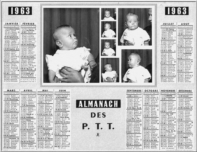 CALENDRIER 1963